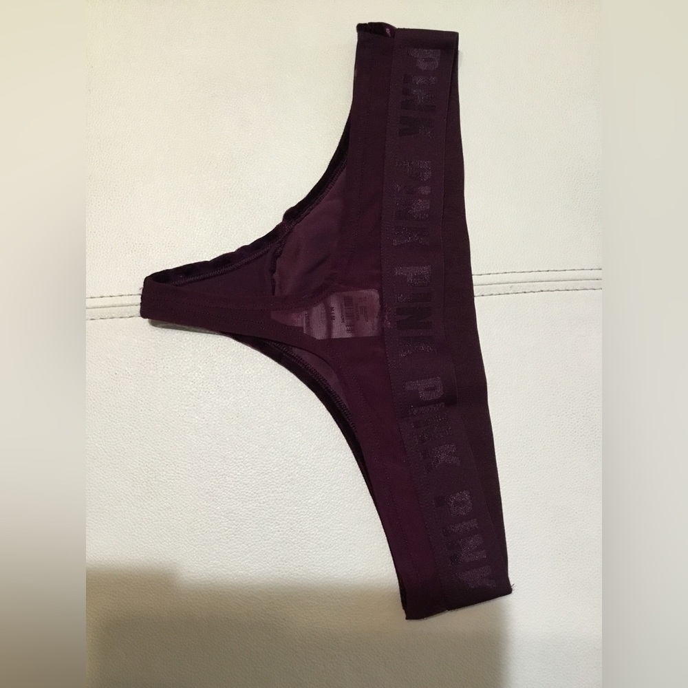 Pink Victoria secret velvet thong size m